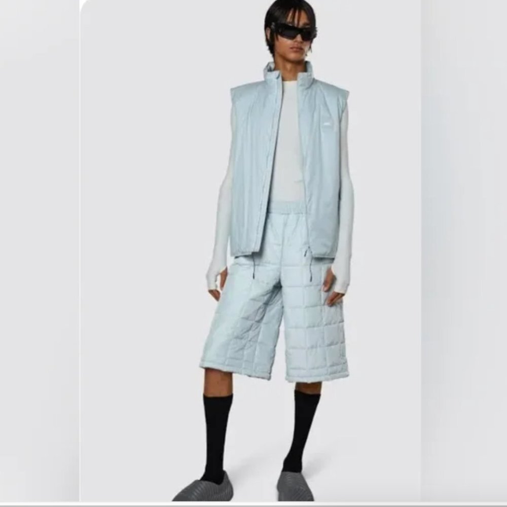 NWT Rains Padded Nylon Vest Sky Blue XS